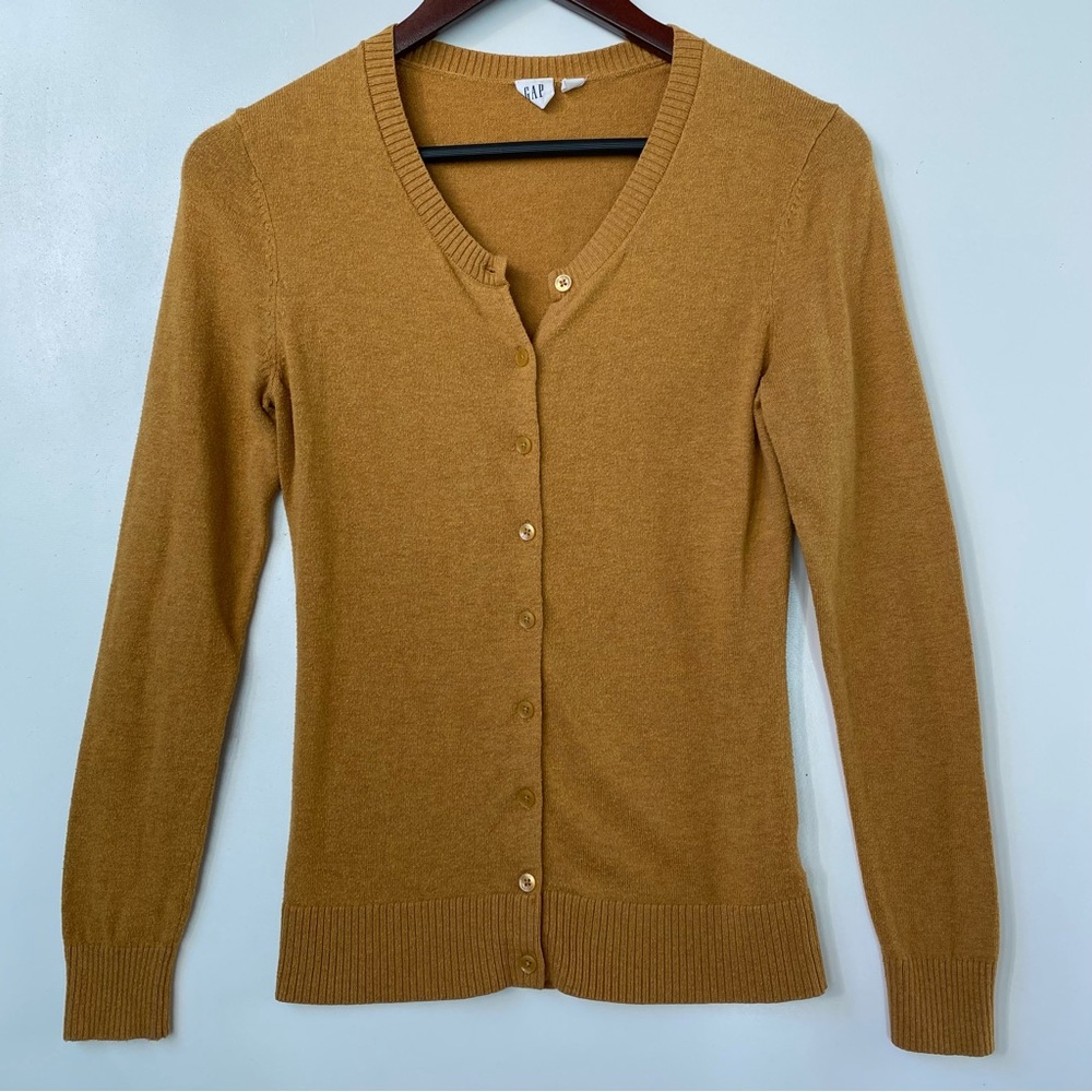 GAP Women's Golden Mustard Cardigan Sweater XS